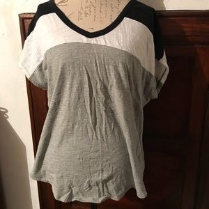 Old Navy big block striped T-shirt.